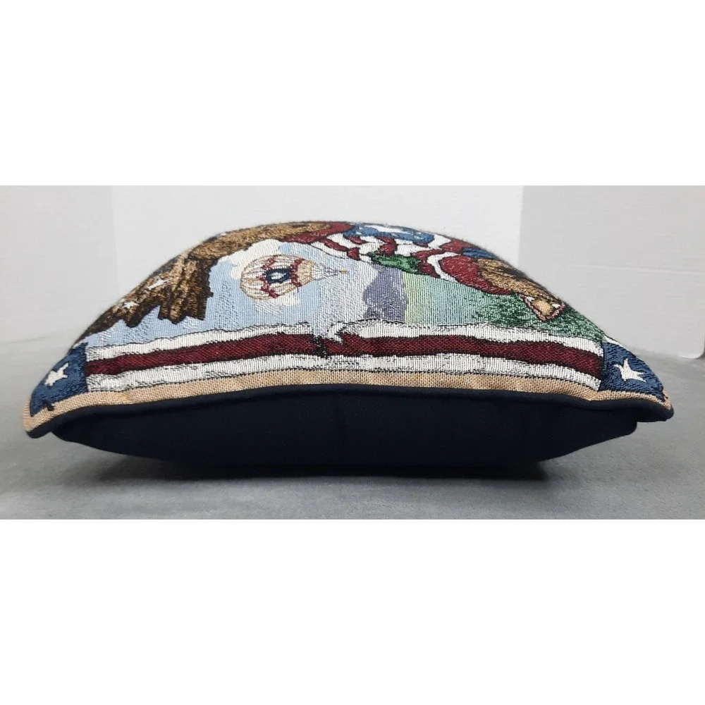 Boyds Bears Proud To Be A Bearmerican Patriotic Americana Tapestry Throw Pillow